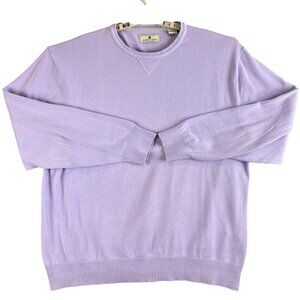 Southern Pines Mens XL Sweater Purple Crewneck 100% Cotton Pullover Knit Casual